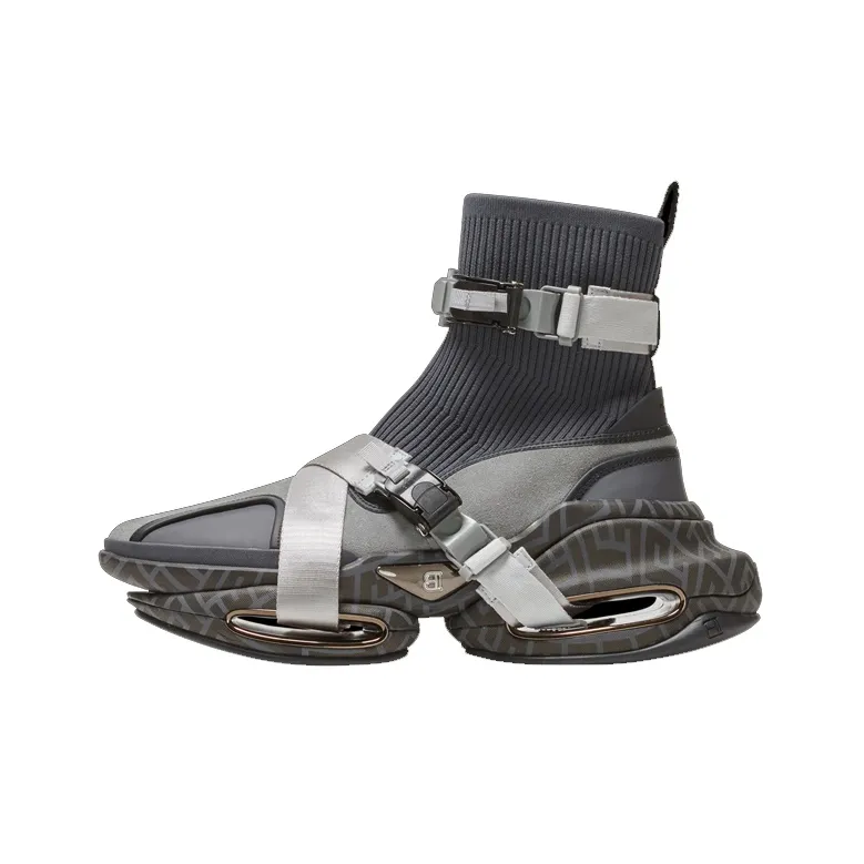 BALMAIN B Bold Casual Shoes Men's Gray-0