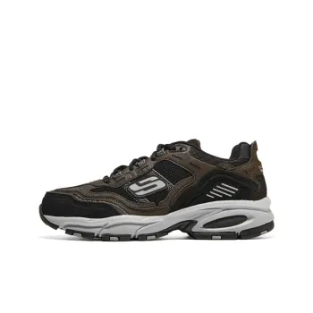 Skechers Vigor 2.0 Cushioned Anti Slip Wear Resistant Breathable Lightweight Low Top Casual Shoes Men's Black Brown