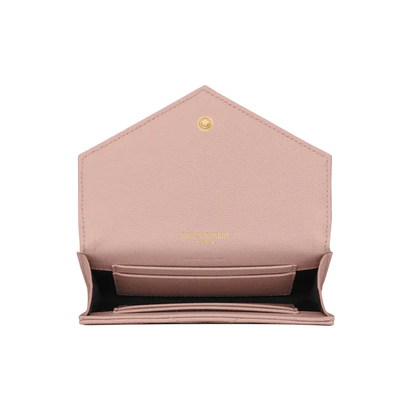 SAINT LAURENT CASSANDRE Cow Leather Wallet Regular Women's Light Pink-3