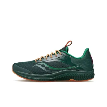 Saucony Freedom 5 Cushioning Anti-Slip And Wear-Resistant Low-Top Casual Running Shoes Men's Dark Green