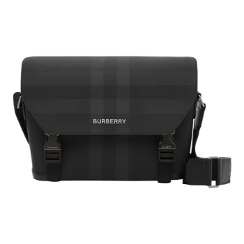 Burberry Cow Leather With Cotton Messenger Bag Crossbody Bag Shoulder Bag Men's Charcoal Gray
