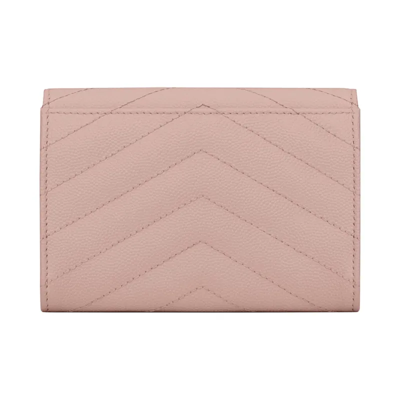 SAINT LAURENT CASSANDRE Cow Leather Wallet Regular Women's Light Pink-2
