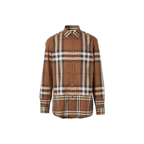 Burberry Shirts Unisex Dark Huali Brown