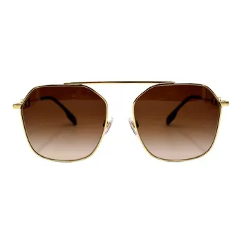 Burberry Sunglasses Unisex Gold/Gradient Brown