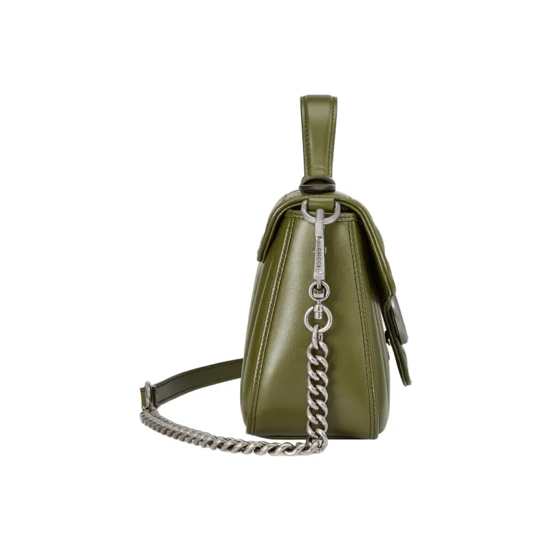GUCCI Leather Messenger Bag Shoulder Bag Crossbody Bag Handbag Mini Women's Grass Green-3
