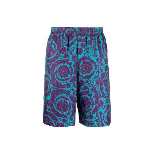 VERSACE Casual Shorts Men Pink/Blue