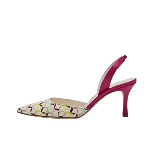 MANOLO BLAHNIK High Heels Women's Pink/White