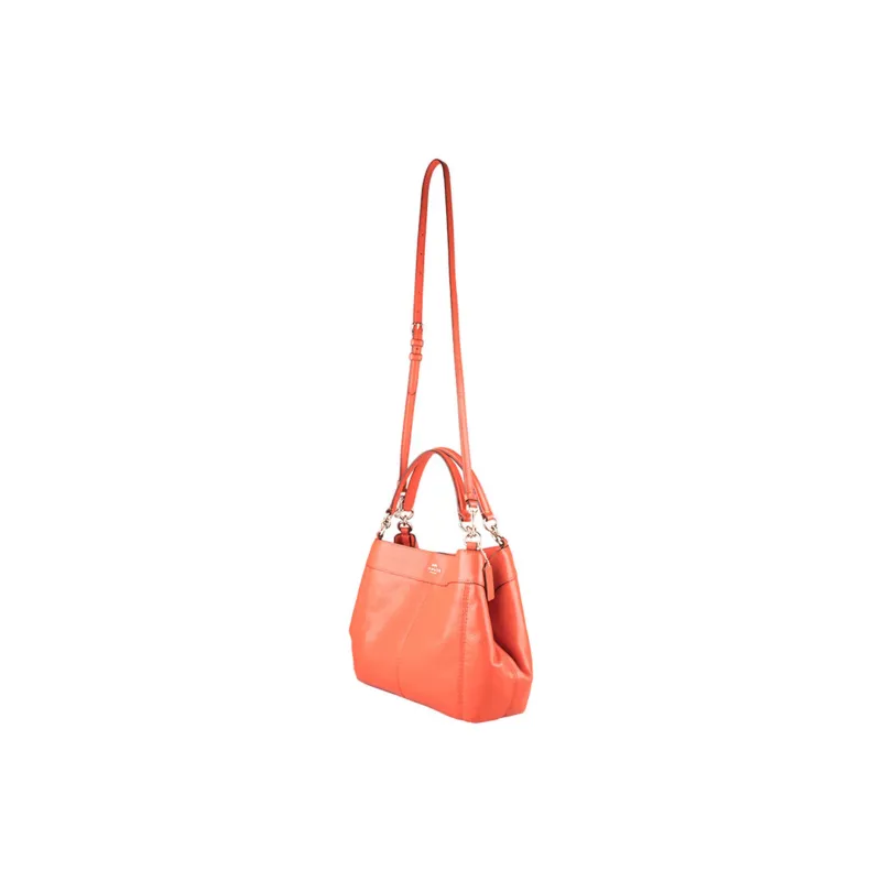 COACH Lexy Litchi Grain Leather Handbag Shoulder Bag Crossbody Bag Women's Orange-3