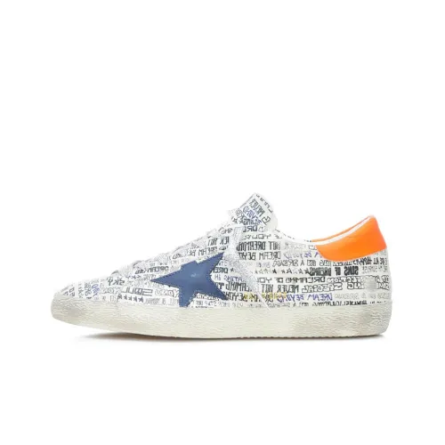 Golden Goose Super-Star Skateboard Shoes Men Low-Top White/Blue/Orange