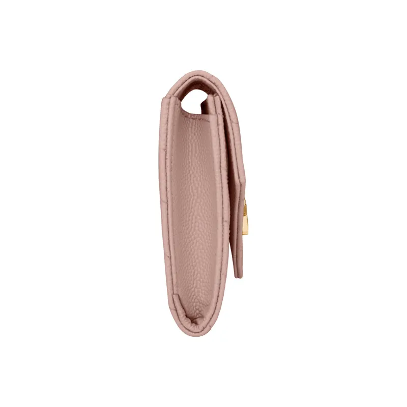 SAINT LAURENT CASSANDRE Cow Leather Wallet Regular Women's Light Pink-1