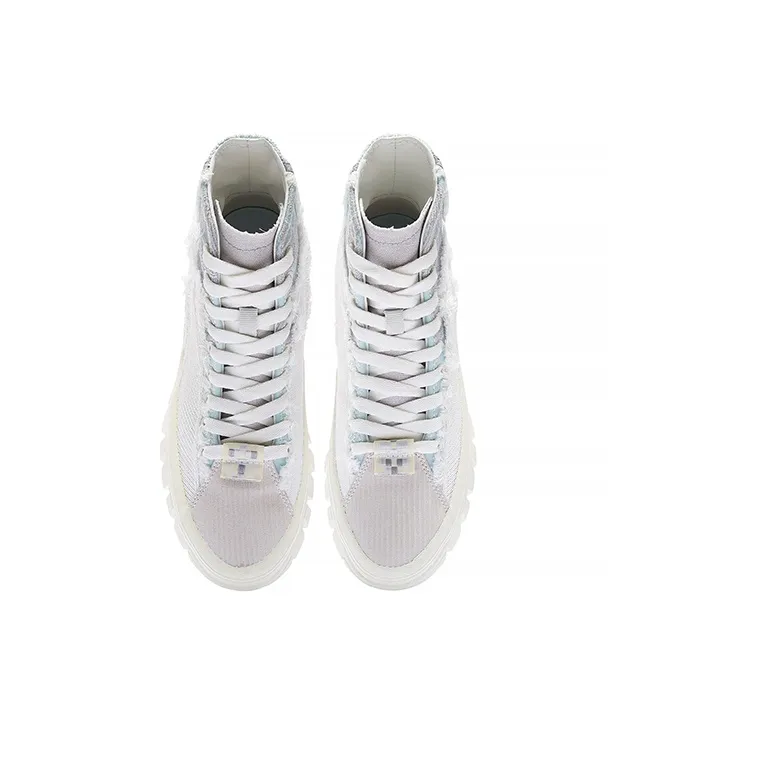 LiNing Wave Casual Shoes Women's High Top Ice Clear Blue/Microcrystalline Gray/Ivory-3