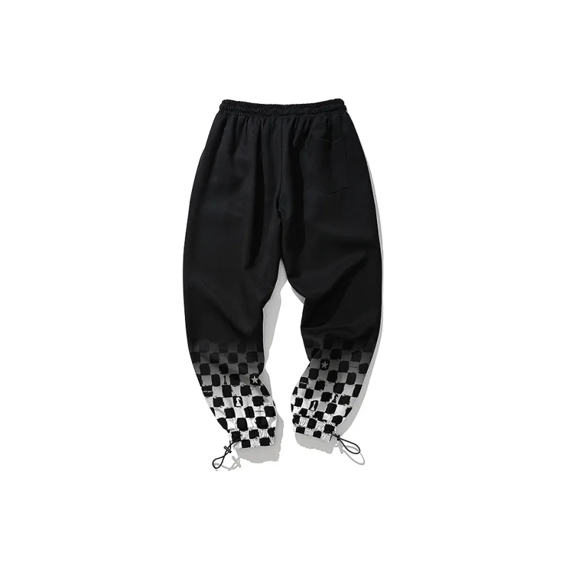 SANSYAS Elastic Cuff Casual Pants Unisex Black-1