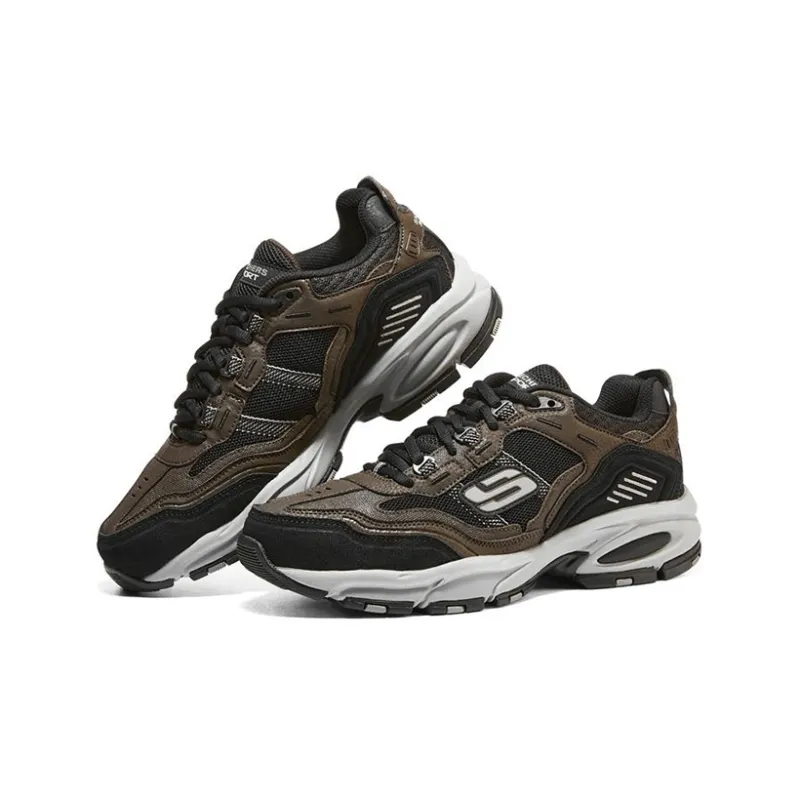 Skechers Vigor 2.0 Cushioned Anti Slip Wear Resistant Breathable Lightweight Low Top Casual Shoes Men's Black Brown-2