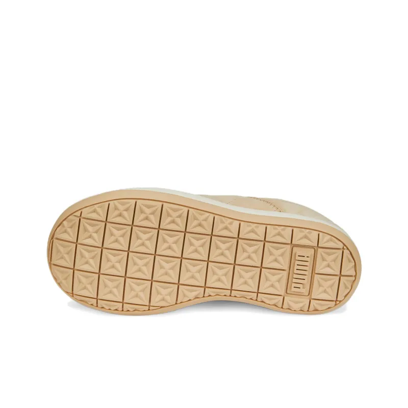 PUMA Suede Mayu Slip-On Farmstrip Low-Top Skateboard Shoes Women's Light Brown-5