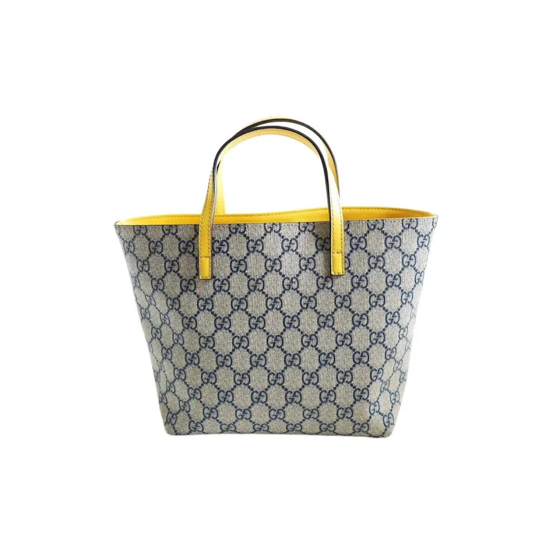 GUCCI Canvas Tote Bag Shopping Bag One Shoulder Portable Kids' Bag Mini Kids' Yellow/Red-2