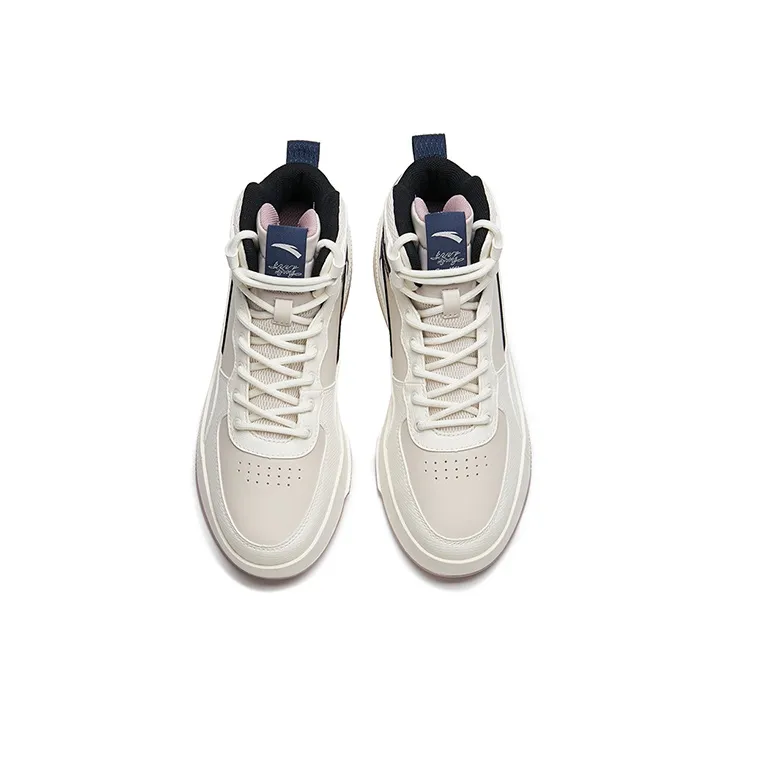 Anta High-Top Skateboard Shoes Women's Ivory White-2