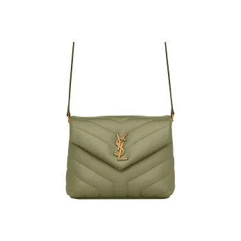 SAINT LAURENT YSL LOULOU Cow Leather Crossbody Bag Shoulder Bag Women's Mint Green