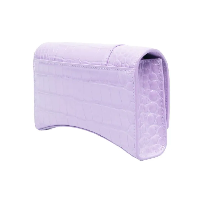 Balenciaga Hourglass Cow Leather Wallet Regular Women's Light Purple-2