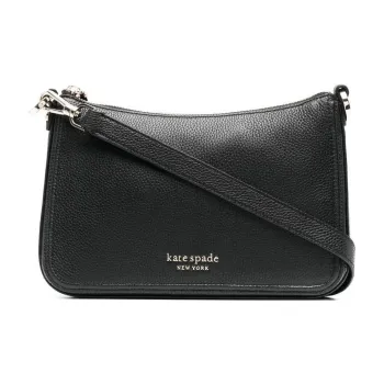 Kate Spade Hudson Calfskin Shoulder Bag, Crossbody Bag Medium Size Women's Black
