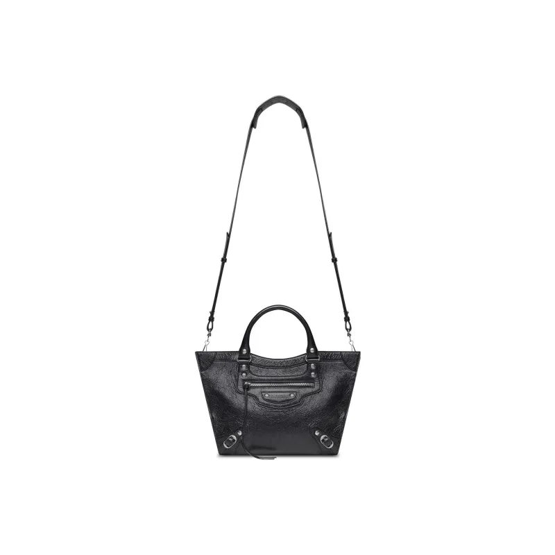 Balenciaga Neo Classic Lambskin Tote Bag Shopping Bag Shoulder Bag Crossbody Bag Handbag Medium Size Women's Black-5