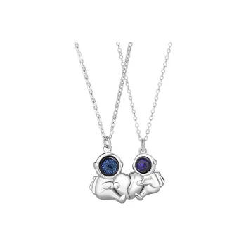 LISM Necklaces Unisex Magnetic Astronaut Couple Necklace