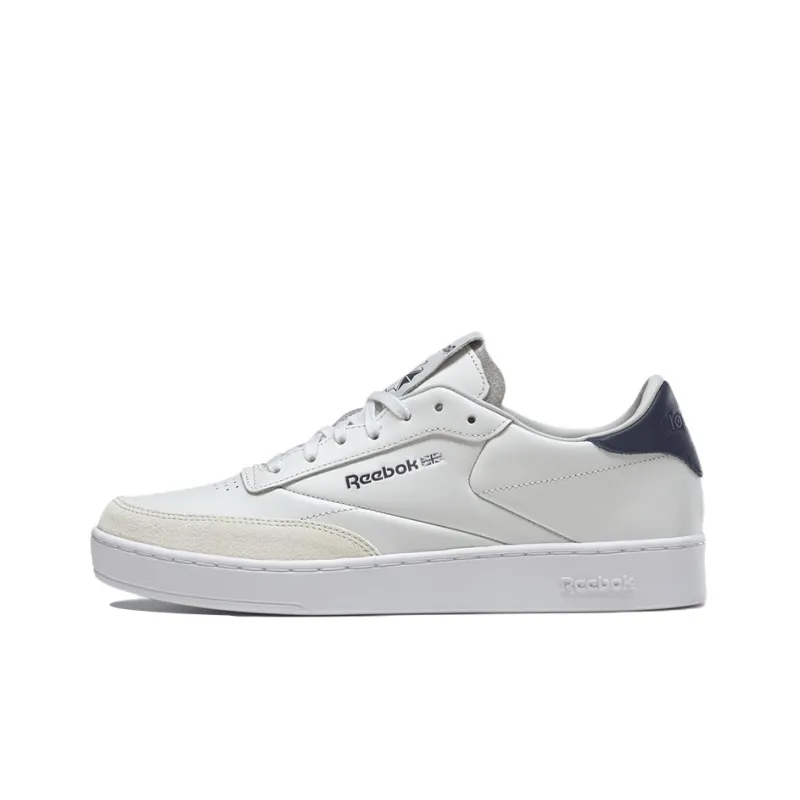 Reebok Club C Coverage Warm Slip-Resistant Low-Top Skateboard Shoes Unisex White Blue-0