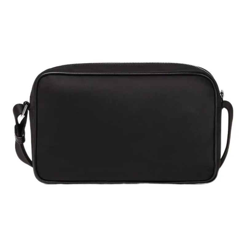 VERSACE Calfskin Trim Messenger Bag Crossbody Bag Shoulder Bag Men's Black-2