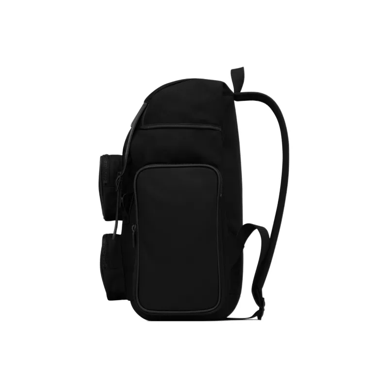 SAINT LAURENT Smooth Lambskin Nylon Backpack Men's Black-1