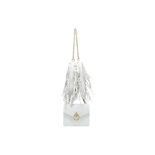PINKO SIMPLY Cow Leather Crossbody Bag Shoulder Bag Mini Women's White