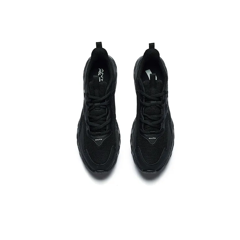 Anta Low Top Casual Running Shoes Women's Black-2