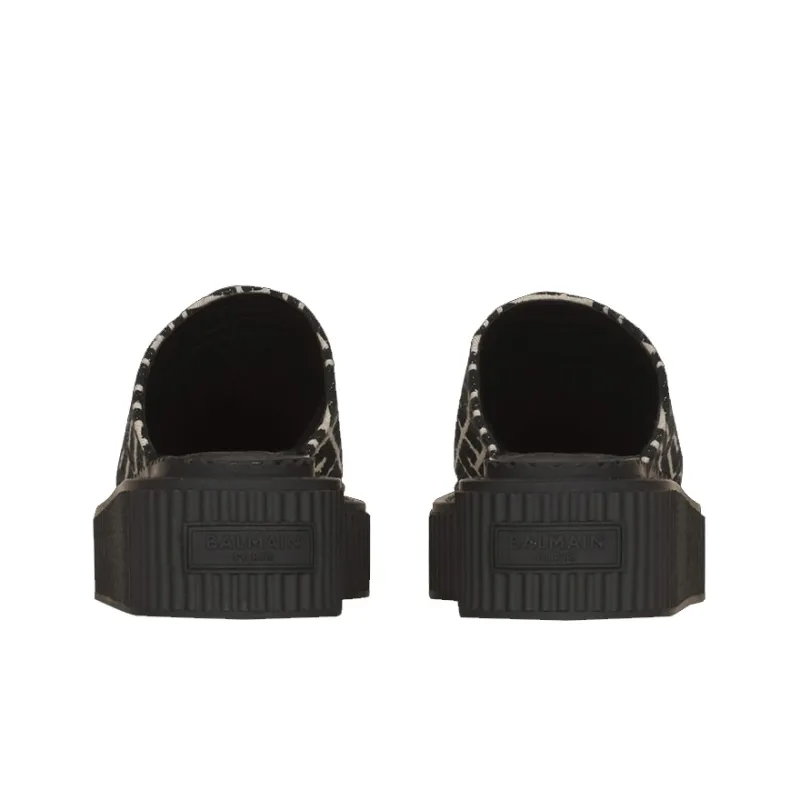 BALMAIN Wrap-toe Slippers Men's Black-3
