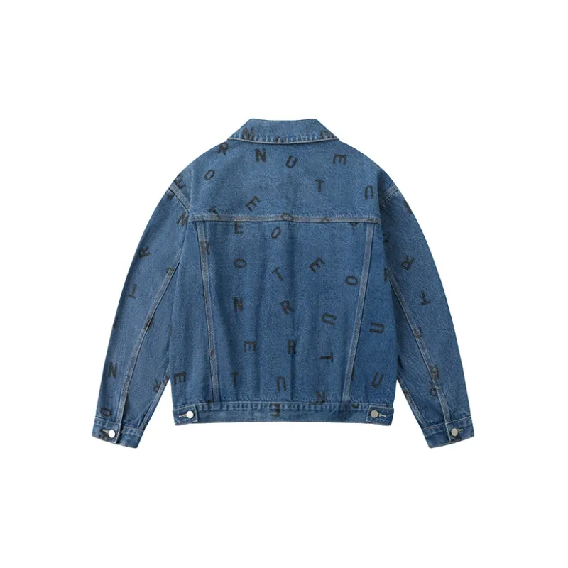 UNRETRO Loose Fit Denim Jacket Women's Blue-1
