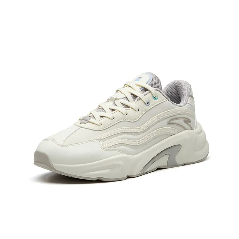Anta Lightweight Low Top Sports Casual Shoes Women's Light Beige White-1