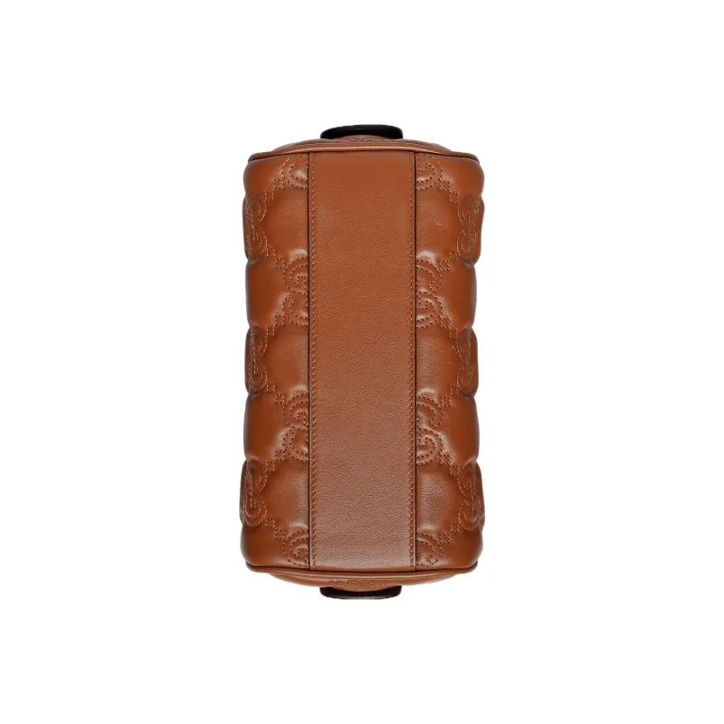 GUCCI GG Matelassé Leather Controller Boston Bag Shoulder Bags Handbags Mini Women's Light Brown-7