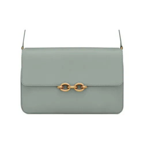 SAINT LAURENT LE MAILLON Calfskin Shoulder Bag Crossbody Bag Women's Opal Green