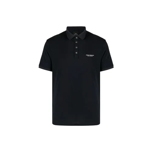 ARMANI EXCHANGE Polo Shirts Men Dark Blue