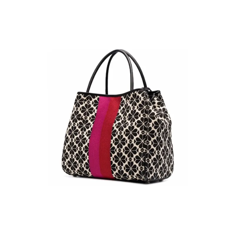 Kate Spade Cotton Fabric Shoulder Bag Crossbody Bag Handbag Women's Black/Red/Pink-1