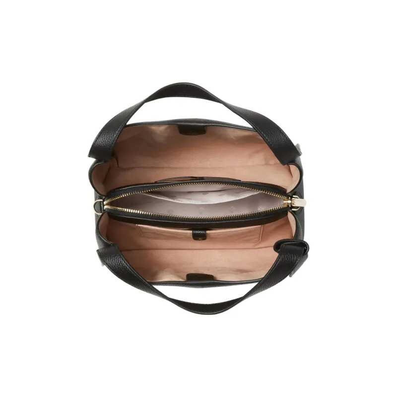 Kate Spade Knott Pebbled Textured Leather Shoulder Bag Crossbody Bag Handbag Medium Size Women's Black-2