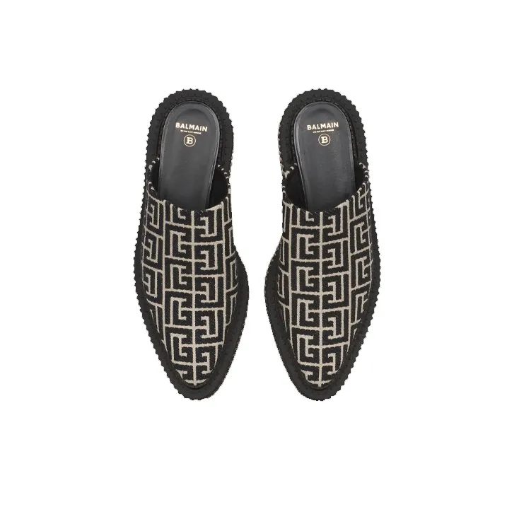 BALMAIN Wrap-toe Slippers Men's Black-2