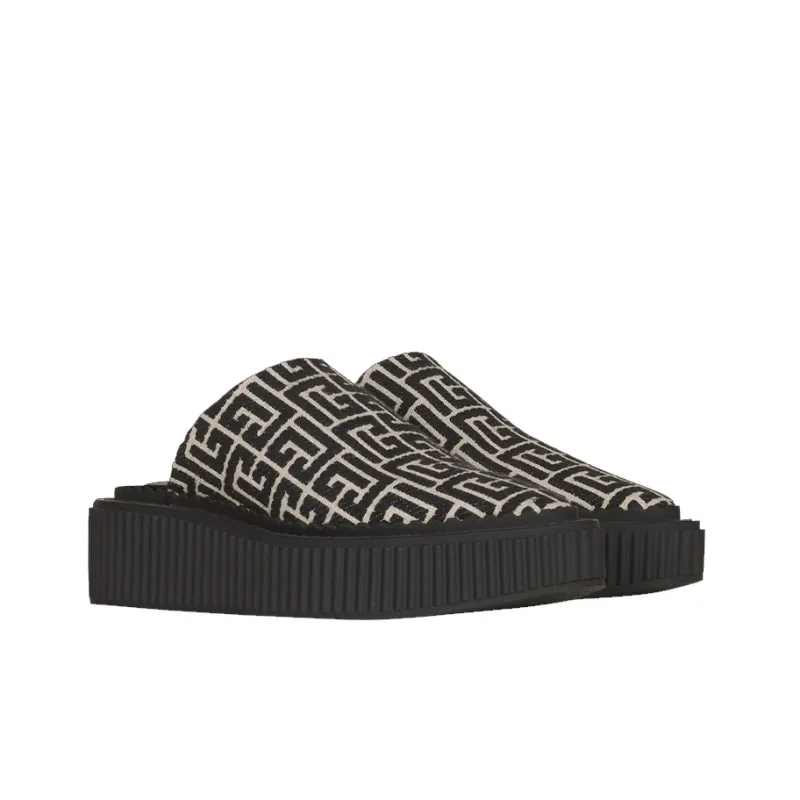 BALMAIN Wrap-toe Slippers Men's Black-1
