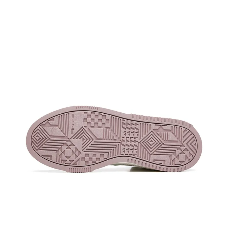 Anta High-Top Skateboard Shoes Women's Ivory White-4