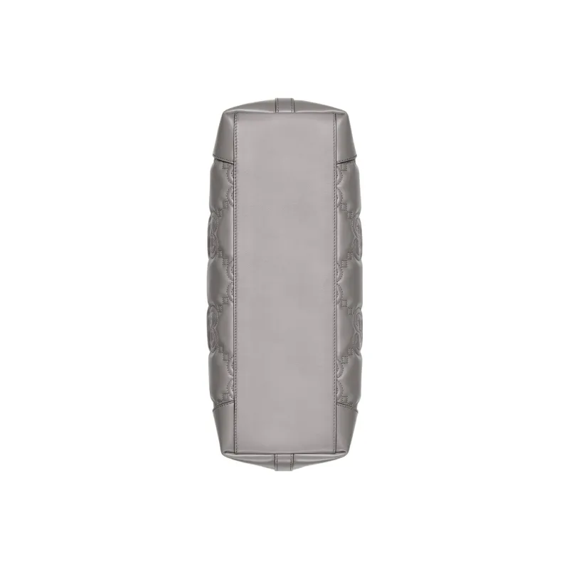 GUCCI GG Matelassé Leather Tote Shopping Bag Shoulder Bags Handbags Women's Gray-6
