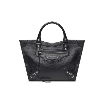 Balenciaga Neo Classic Lambskin Tote Bag Shopping Bag Shoulder Bag Crossbody Bag Handbag Medium Size Women's Black