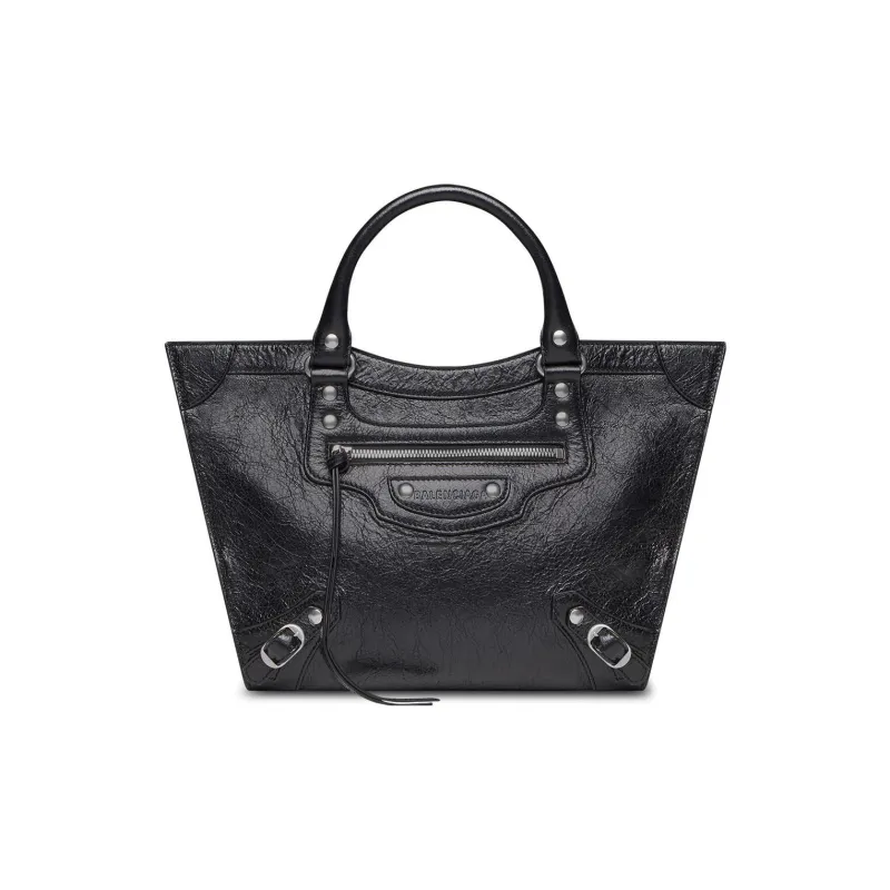 Balenciaga Neo Classic Lambskin Tote Bag Shopping Bag Shoulder Bag Crossbody Bag Handbag Medium Size Women's Black-0