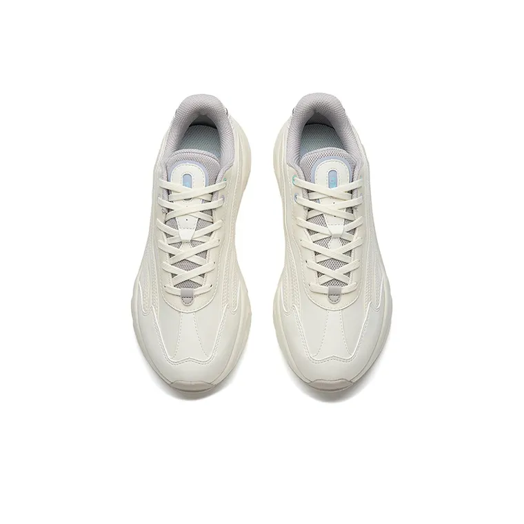 Anta Lightweight Low Top Sports Casual Shoes Women's Light Beige White-2