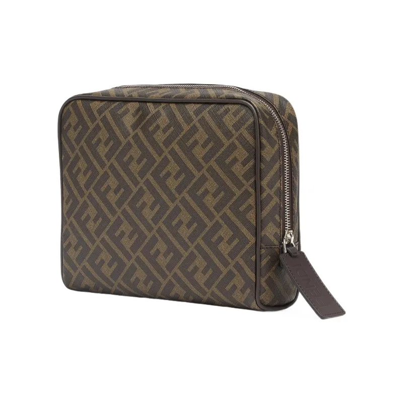 FENDI Beauty Case With FF Motif Brown/Black-1