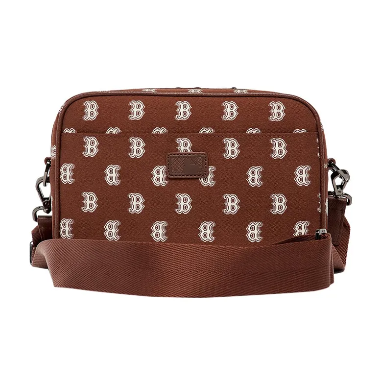 MLB Monogram Collection Polyester Tofu Bag Combo Bag Camera Bag Shoulder Bag Crossbody Bag Regular Unisex Red Brown-4