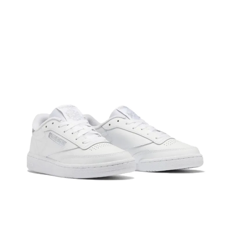 Reebok Club C 85 Low-Top Skateboard Shoes Women's White Gray-2