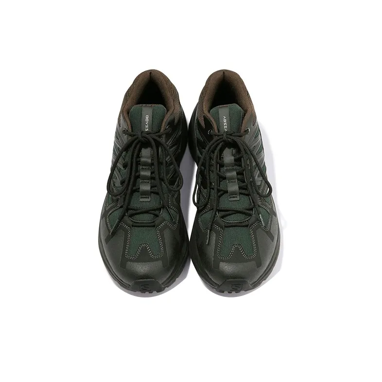 And Wander x SALOMON Odyssey 1 Cushioning Anti-Slip Wear-Resistant Breathability Low-Top Hiking Shoes Men's Green Brown-3