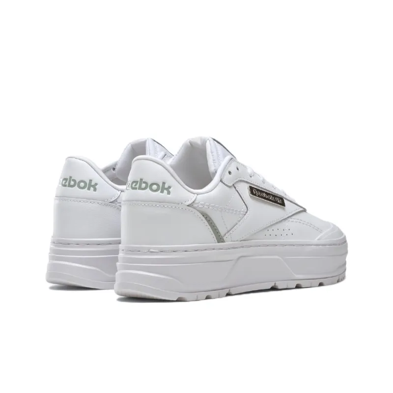 Reebok Club C Lightweight Wear-resistant And Non-slip Low-Top Skateboard Shoes Women's White Green-3
